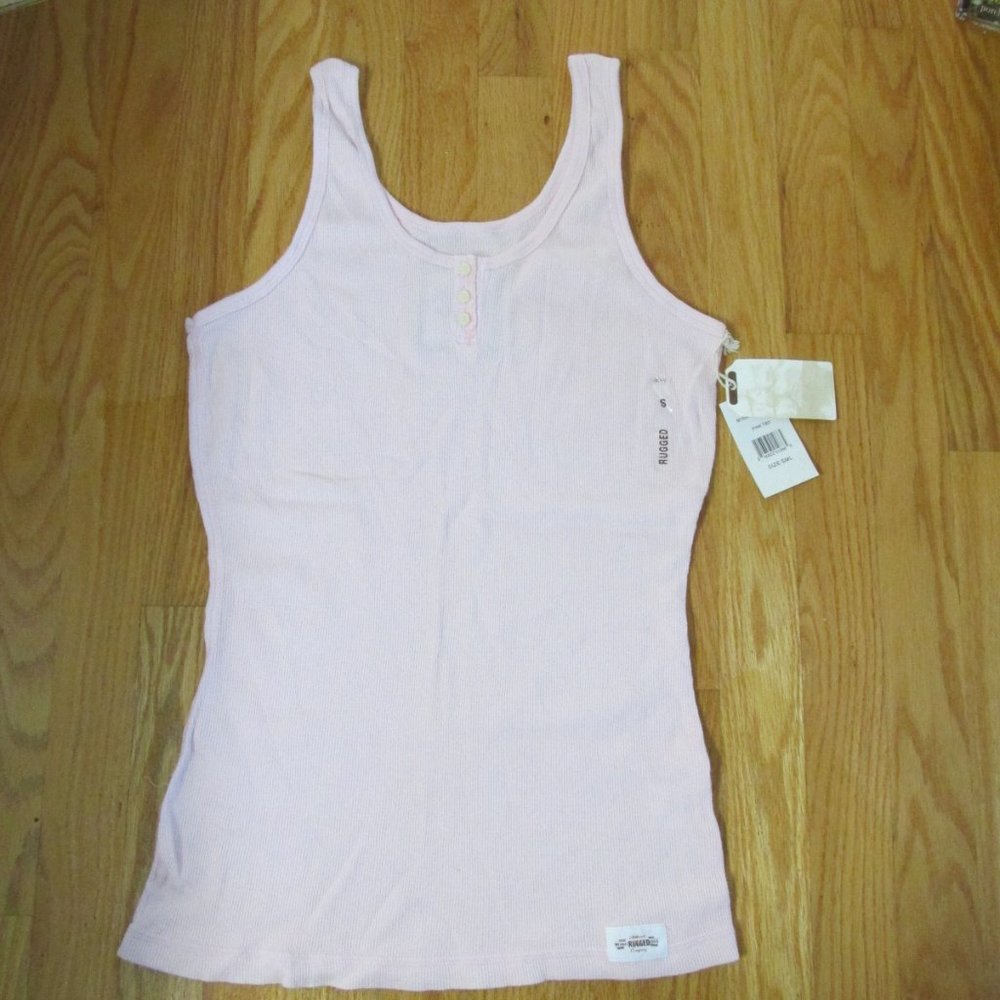 AUTHENTIC RUGGED CO. WOMENS SIZE L PINK SCOOP NECK TANK TOP SLEEVELESS SHIRT NWT
